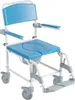 Dusch-Toilettenrollstuhl,ASTON 5"Räder,weiß-blau, Produktbild-Vorschau 4