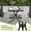 GOPLUS Gartentisch Metall, 50cm Beistelltisch Outdoor mit Produktbild-Vorschau 4