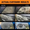 A collage of before and after images showing car headlights being restored. Anteprima dell’immagine prodotto