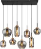 Globo Lighting Hängeleuchte Metall schwarz matt, 8x E27 Produktbild-Vorschau 2