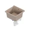 A beige sink with white plumbing attached, isolated on a white background. Anteprima dell’immagine prodotto