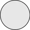 A round mirror with a black frame against a light gray background. Náhled obrázku produktu