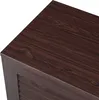 A close-up view of the top corner of a dark wood-grain cabinet. Náhľad obrázku produktu