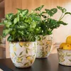 Clayre & Eef Blumentopf Ø 14x14 cm Gelb Keramik Zitrone Produktbild-Vorschau 3