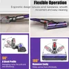 Collage of images showing a vacuum cleaner head and its flexible operation. Produktbild-Vorschau