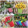 10er Set Blumentöpfe Balkontopf Pflanztopf Übertopf bunt Produktbild-Vorschau 7