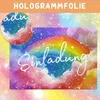 Glitter regenboog uitnodigingskaarten - Set van 12 - Productafbeelding-voorbeeld 2