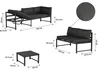 Gartenmöbelset aus Metall "Etna" - 6 Sitzplätze - Grau Produktbild-Vorschau 3