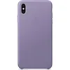 A back view of a violet iPhone case with an embossed Apple logo. Produktbild-Vorschau