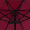 vidaXL Ombrellone con palo in alluminio 500 cm Rosso Anteprima dell’immagine prodotto 9