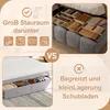 Collage showing two different bed storage solutions, one with large under-bed storage and another with small drawers. Náhľad obrázku produktu