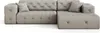 Ecksofa Designersofa CHANTAL in Stoff Opera Velvet Schwarz Produktbild-Vorschau 3