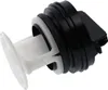 A close-up studio shot of a washing machine pump filter. Podgląd zdjęcia produktu