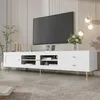 Flieks TV-Lowboard mit 2 Schubladen, 2 Glastüren, 1 Produktbild-Vorschau 4