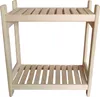 A simple, two-tiered wooden shelf. Produktbild-Vorschau