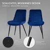 ML-Design Esszimmerstühle 4er Set, Dunkelblau, Sitzfläche Produktbild-Vorschau 3
