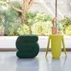 sweeek - Design-Hocker mit Bouclé-Bezug 1 Platz - Grün Produktbild-Vorschau 3