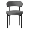 A studio shot of a gray chair with black metal legs. Náhled obrázku produktu