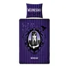 A pillowcase and duvet cover set featuring Wednesday Addams. Produktbild-Vorschau