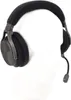 A pair of black and gray gaming headphones with a microphone attached, displayed on a white mannequin head against a white background. Produktbild-Vorschau