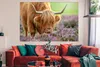 MuchoWow® Poster Schottischer Highlander - Lila - Blumen Produktbild-Vorschau 2