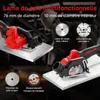 TEENO Scie circulaire sans fil, 2x4000 mAh batteries, 20000 Voir les images du produit 6