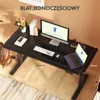 A black height-adjustable desk with a computer setup. Podgląd zdjęcia produktu