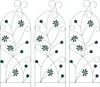 Three identical green garden trellises with floral and vine motifs, set against a white background. Anteprima dell’immagine prodotto