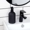 Elegantná čierna sklenená pumpička na mydlo do kuchyne a Náhľad obrázku produktu 7