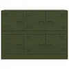 vidaXL Dressoir, olijgroen, 99x39x73 cm, staal Productafbeelding-voorbeeld 6