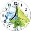 Glasuhr Wanduhr Küchenuhr Echt-Glas 30fi cm Limette Minze Produktbild-Vorschau 1