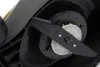 Close-up view of the underside of a lawnmower, showing the blade and motor assembly. Produktbild-Vorschau
