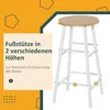 Zestaw barowy, 3 elementy, biały, stolik barowy i 2 stołki Podgląd zdjęcia produktu 8