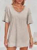 Oversize-T-Shirt für Damen, lockere Passform, reine Produktbild-Vorschau 3