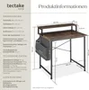 A diagram of a desk with dimensions and specifications. Náhled obrázku produktu