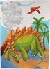 XXL Geschenktüte Dinosaurier 50x70cm - Große Papiertüte für Produktbild-Vorschau 2