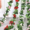 220 cm künstliche Rosengirlande, realistische Produktbild-Vorschau 3