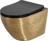 Wand-Wc Rea Carlo Mini Tornado Black/Brushed Gold Produktbild-Vorschau 1