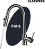 KLARWERK® Paul | ausziehbare Niederdruck Armatur Silber Produktbild-Vorschau 1