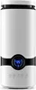 A white humidifier with a black band and a digital display showing temperature and timer settings. Voir les images du produit