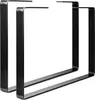 Tischfüße 60x40 Industrial(Klarlack) - 2 Stück Tischkufen Produktbild-Vorschau 1