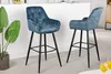 Design Barhocker MILANO petrol Samt Barstuhl mit Produktbild-Vorschau 2