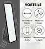 Garderobenspiegel Ganzkörperspiegel Spiegel schwarz 115 cm Produktbild-Vorschau 3