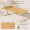 A diagram showing the dimensions and features of a desk. Podgląd zdjęcia produktu