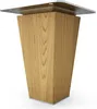A single wooden furniture leg with a metal top plate, shown against a white background. Produktbild-Vorschau
