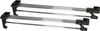 Two adjustable closet rods made of chrome-plated metal tubes and black plastic connectors, arranged diagonally. Produktbild-Vorschau