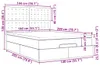 vidaXL Ottoman-Bett mit Matratze & LEDs Dunkelgrau 140x200 Produktbild-Vorschau 8