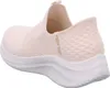 A side view of a beige Skechers slip-on shoe. Voir les images du produit