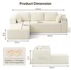 BEALIFE Ecksofa mit Recamiere links 4-Sitzer | Modulares Produktbild-Vorschau 6