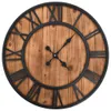 vidaXL Vintage nástěnné hodiny s quartzovým strojkem Dřevo Náhled obrázku produktu 6